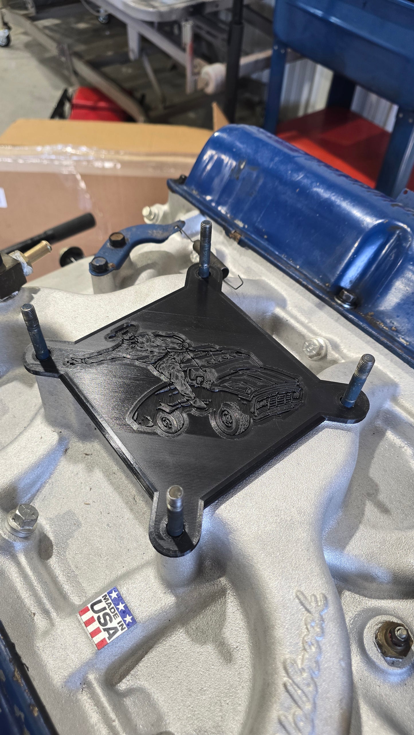4BBL Carburetor/Intake Block-Off Plate